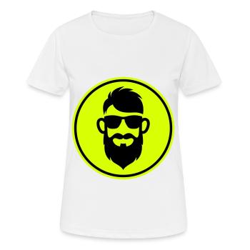 Symbole de barbe du visage - T-shirt respirant Femme - blanc - Devant - AI Model Female 172 dark (172cm)