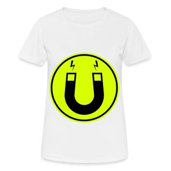 Hufeisen magnet - Frauen T-Shirt atmungsaktiv - Weiß - Vorne - AI Model Female 172 dark (172cm)