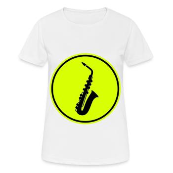 Symbole de trompette - T-shirt respirant Femme - blanc - Devant - AI Model Female 172 dark (172cm)