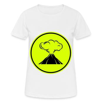 Vulkan icon symbol - Frauen T-Shirt atmungsaktiv - Weiß - Vorne - AI Model Female 172 dark (172cm)