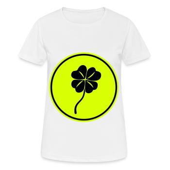 La chance de Cloverleaf - T-shirt respirant Femme - blanc - Devant - AI Model Female 172 dark (172cm)