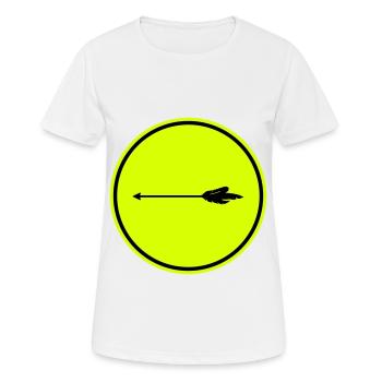 Pfeil Icon - Frauen T-Shirt atmungsaktiv - Weiß - Vorne - AI Model Female 172 dark (172cm)
