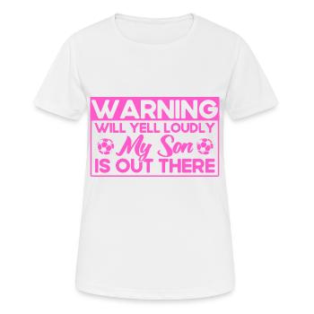 Football Mama Son Mother Gift - Women's Breathable T-Shirt - white - Front - AI Model Female 172 dark (172cm)