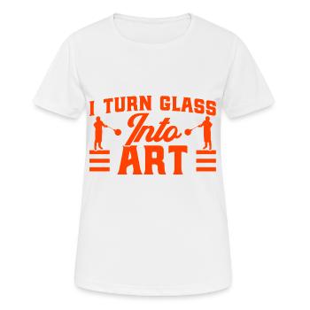 Glasarbeiter Glasbläserei Glasblasen Geschenk - Frauen T-Shirt atmungsaktiv - Weiß - Vorne - AI Model Female 172 dark (172cm)