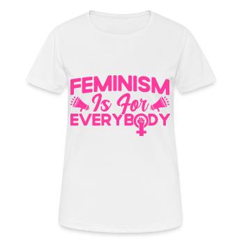Droits des femmes Autonomisation féministe - T-shirt respirant Femme - blanc - Devant - AI Model Female 172 dark (172cm)