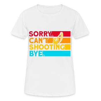 Shooting Clay Pigeon Shooting Clay Pigeon Shooting - Women's Breathable T-Shirt - white - Front - AI Model Female 172 dark (172cm)