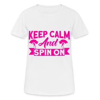 Restez calme et continuez à tourner Garde de drapeau Geschen - T-shirt respirant Femme - blanc - Devant - AI Model Female 172 dark (172cm)