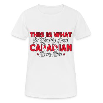 Canadian Flag Canadian Roots Gift - Women's Breathable T-Shirt - white - Front - AI Model Female 172 dark (172cm)