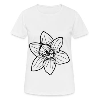 simple Wildblume - Frauen T-Shirt atmungsaktiv - Weiß - Vorne - AI Model Female 172 dark (172cm)