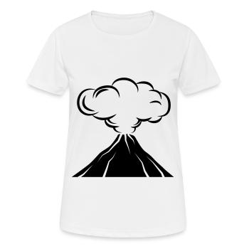 Icône de volcan - T-shirt respirant Femme - blanc - Devant - AI Model Female 172 dark (172cm)