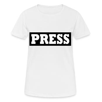 Press - T-shirt respirant Femme - blanc - Devant - AI Model Female 172 dark (172cm)