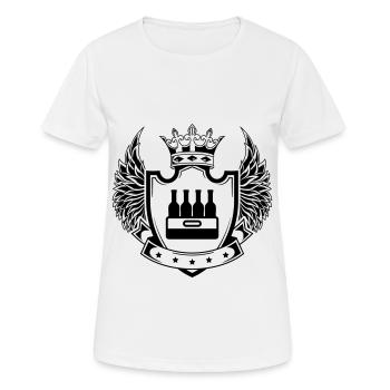 Caisse de bouteille de bière - T-shirt respirant Femme - blanc - Devant - AI Model Female 172 dark (172cm)