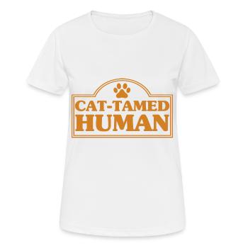 Cat parents cats sayings cat gift - Women's Breathable T-Shirt - white - Front - AI Model Female 172 dark (172cm)