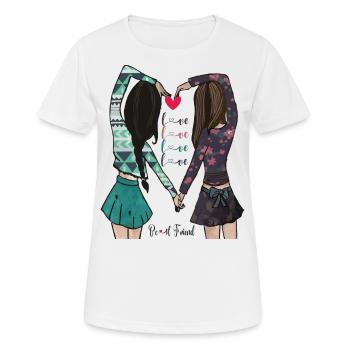 best Friend - T-shirt respirant Femme - blanc - Devant - AI Model Female 172 dark (172cm)