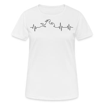Bikergirl Supersportler Pilote de course Superbike - T-shirt respirant Femme - blanc - Devant - AI Model Female 172 dark (172cm)