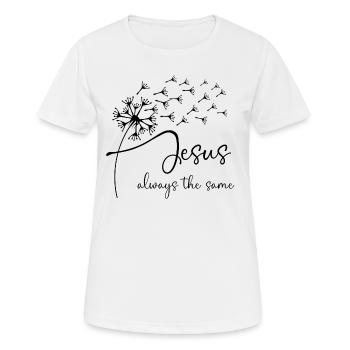 Jesus, always the same has a chic dandelion graphi - Women's Breathable T-Shirt - white - Front - AI Model Female 172 dark (172cm)