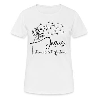 Jesus, eternal satisfaction has a chic dandelion g - Women's Breathable T-Shirt - white - Front - AI Model Female 172 dark (172cm)