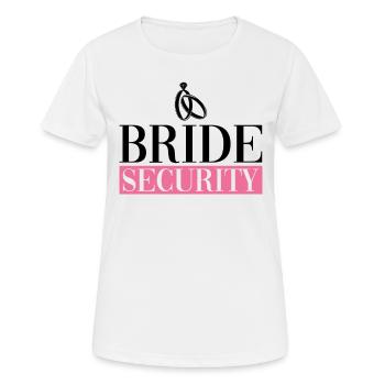 Bride Security - Bride Bachelorette Party JGA - Women's Breathable T-Shirt - white - Front - AI Model Female 172 dark (172cm)