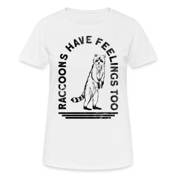 Raccoon Animal Welfare Animal Rights Activist - Women's Breathable T-Shirt - white - Front - AI Model Female 172 dark (172cm)