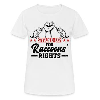 Raccoon Animal Welfare Animal Rights Activist - Women's Breathable T-Shirt - white - Front - AI Model Female 172 dark (172cm)