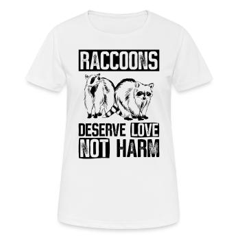 Raccoon Animal Welfare Animal Rights Activist - Women's Breathable T-Shirt - white - Front - AI Model Female 172 dark (172cm)
