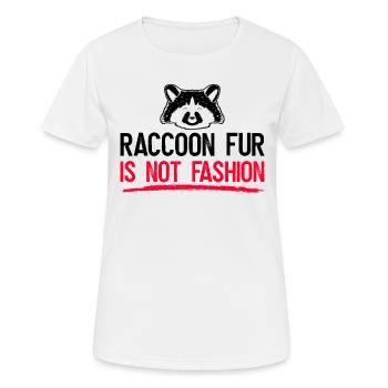 Raccoon Animal Welfare Animal Rights Activist - Women's Breathable T-Shirt - white - Front - AI Model Female 172 dark (172cm)
