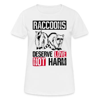 Raccoon Animal Welfare Animal Rights Activist - Women's Breathable T-Shirt - white - Front - AI Model Female 172 dark (172cm)
