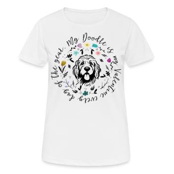 My Doodle is my Valentine every day of the year. - Women's Breathable T-Shirt - white - Front - AI Model Female 172 dark (172cm)
