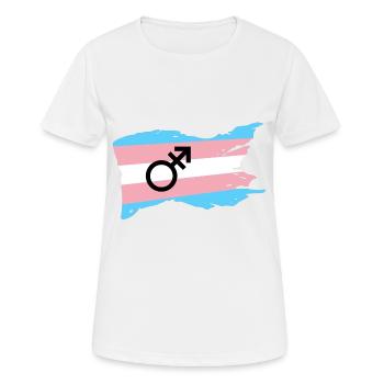 Transsexuel transsexuelle dragqueen cadeau genre - T-shirt respirant Femme - blanc - Devant - AI Model Female 172 dark (172cm)