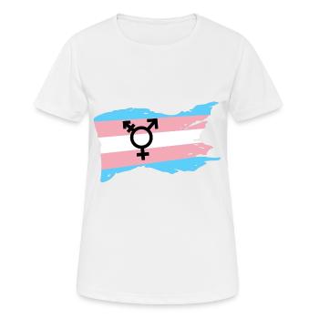 Transgenre Dragqueen TransSexuels Cadeau Genre - T-shirt respirant Femme - blanc - Devant - AI Model Female 172 dark (172cm)