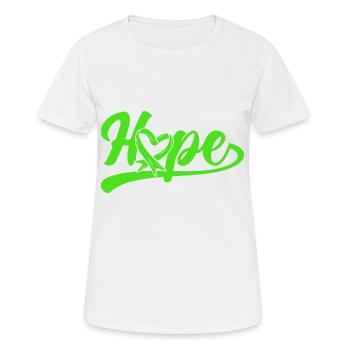 Sensibilisation à la santé mentale Grüne Schlei - T-shirt respirant Femme - blanc - Devant - AI Model Female 172 dark (172cm)