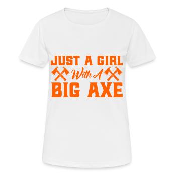 Axe Thrower Competitions in Axe Throwing Axes - Women's Breathable T-Shirt - white - Front - AI Model Female 172 dark (172cm)