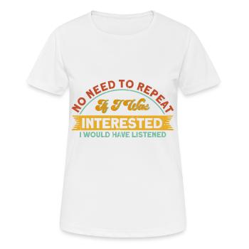 Black Humor Sarcasm Irony Gift - Women's Breathable T-Shirt - white - Front - AI Model Female 172 dark (172cm)