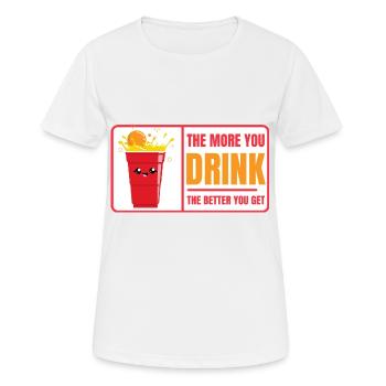 Beer Pong Champion Buvez mieux vous obtenez - T-shirt respirant Femme - blanc - Devant - AI Model Female 172 dark (172cm)