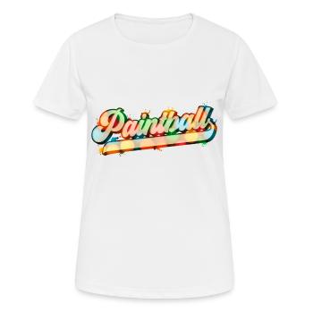 Paintball Airsoft Gotcha Marqueur - T-shirt respirant Femme - blanc - Devant - AI Model Female 172 dark (172cm)