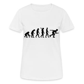 Evolution Inline Skating - Frauen T-Shirt atmungsaktiv - Weiß - Vorne - AI Model Female 172 dark (172cm)