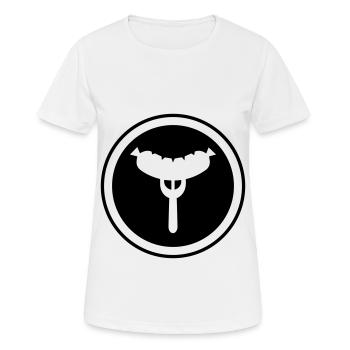 Sausage fork - Women's Breathable T-Shirt - white - Front - AI Model Female 172 dark (172cm)