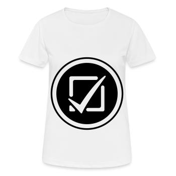 Cochez la case - T-shirt respirant Femme - blanc - Devant - AI Model Female 172 dark (172cm)