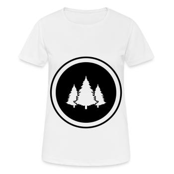 Baum Wald Tanne - Frauen T-Shirt atmungsaktiv - Weiß - Vorne - AI Model Female 172 dark (172cm)