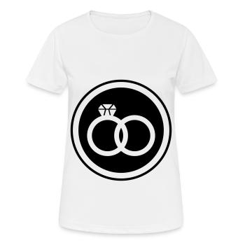Bagues de mariage Mariage - T-shirt respirant Femme - blanc - Devant - AI Model Female 172 dark (172cm)