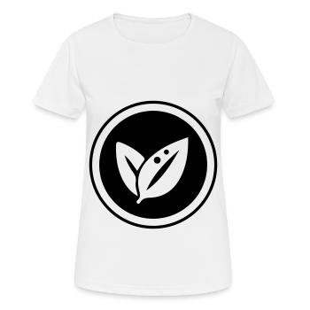 Écologie de la feuille - T-shirt respirant Femme - blanc - Devant - AI Model Female 172 dark (172cm)