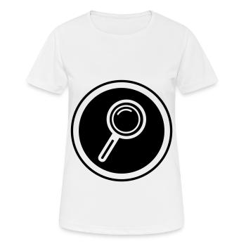 Lupe Symbol - Frauen T-Shirt atmungsaktiv - Weiß - Vorne - AI Model Female 172 dark (172cm)