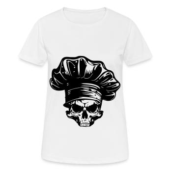 Chef Skeleton Chef - T-shirt respirant Femme - blanc - Devant - AI Model Female 172 dark (172cm)