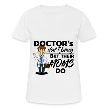 Docteur & Medic - Leurs mamans se vantent - T-shirt respirant Femme - blanc - Devant - AI Model Female 172 dark (172cm)