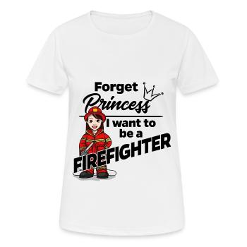 Firefighter instead of a princess - Women's Breathable T-Shirt - white - Front - AI Model Female 172 dark (172cm)