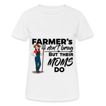 Fermier - Leurs mamans se vantent - T-shirt respirant Femme - blanc - Devant - AI Model Female 172 dark (172cm)