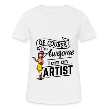 Artiste - Incroyable - T-shirt respirant Femme - blanc - Devant - AI Model Female 172 dark (172cm)