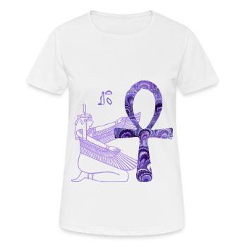 anch e 76 mit göttin isis - Frauen T-Shirt atmungsaktiv - Weiß - Vorne - AI Model Female 172 dark (172cm)