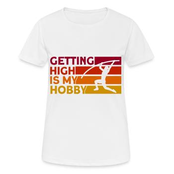 Athletics Pole Vault Jumping Gift - Women's Breathable T-Shirt - white - Front - AI Model Female 172 dark (172cm)