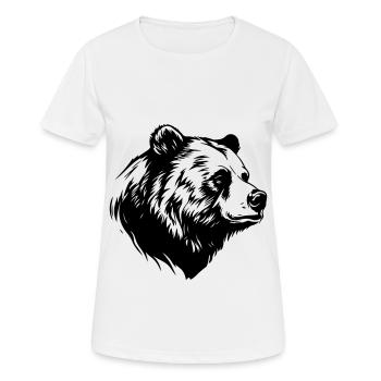 Ours Grizzly Animal - T-shirt respirant Femme - blanc - Devant - AI Model Female 172 dark (172cm)